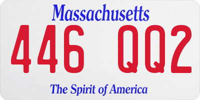 MA license plate 446QQ2