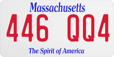 MA license plate 446QQ4