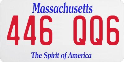 MA license plate 446QQ6