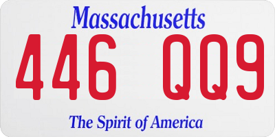 MA license plate 446QQ9