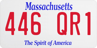 MA license plate 446QR1