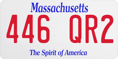 MA license plate 446QR2