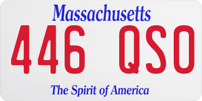 MA license plate 446QS0