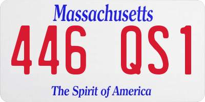 MA license plate 446QS1