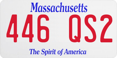 MA license plate 446QS2