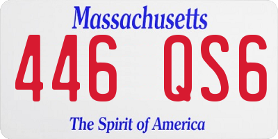 MA license plate 446QS6