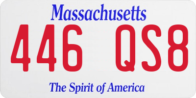 MA license plate 446QS8