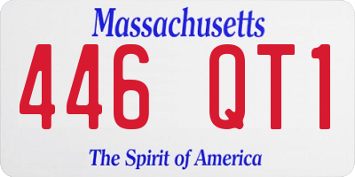 MA license plate 446QT1