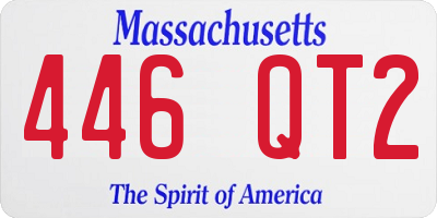 MA license plate 446QT2