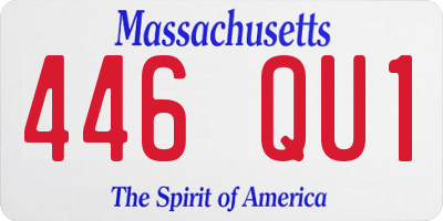 MA license plate 446QU1