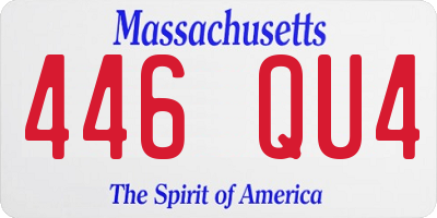 MA license plate 446QU4