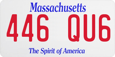 MA license plate 446QU6