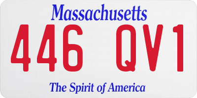 MA license plate 446QV1