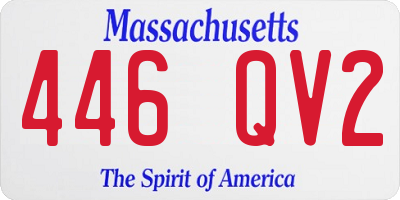 MA license plate 446QV2