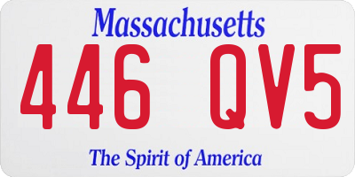 MA license plate 446QV5