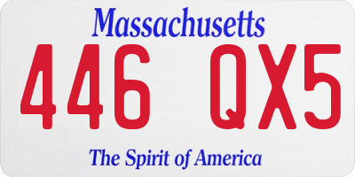 MA license plate 446QX5
