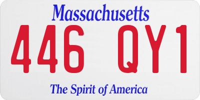 MA license plate 446QY1
