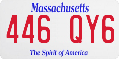 MA license plate 446QY6