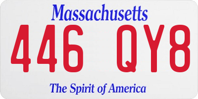 MA license plate 446QY8