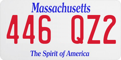 MA license plate 446QZ2
