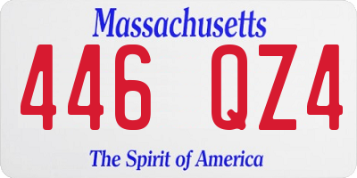 MA license plate 446QZ4