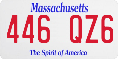 MA license plate 446QZ6