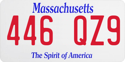 MA license plate 446QZ9