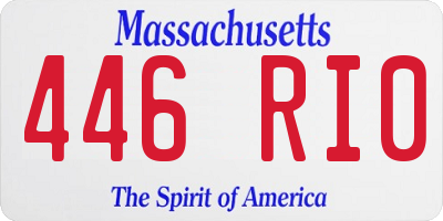 MA license plate 446RI0