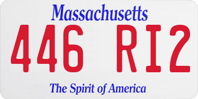 MA license plate 446RI2