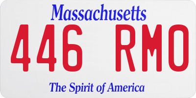 MA license plate 446RM0