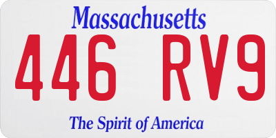 MA license plate 446RV9