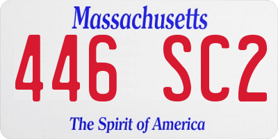 MA license plate 446SC2