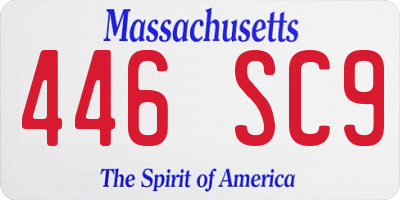MA license plate 446SC9
