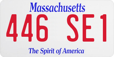 MA license plate 446SE1