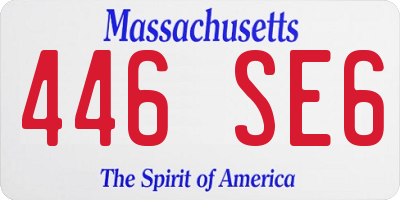 MA license plate 446SE6