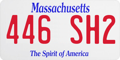 MA license plate 446SH2