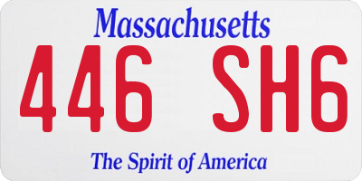 MA license plate 446SH6