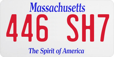 MA license plate 446SH7