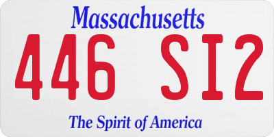MA license plate 446SI2