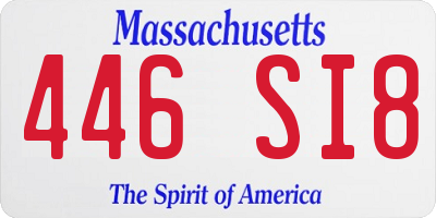 MA license plate 446SI8
