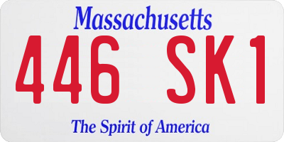 MA license plate 446SK1
