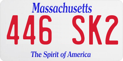 MA license plate 446SK2