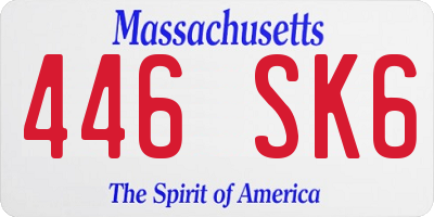 MA license plate 446SK6