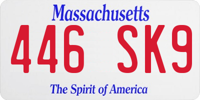 MA license plate 446SK9