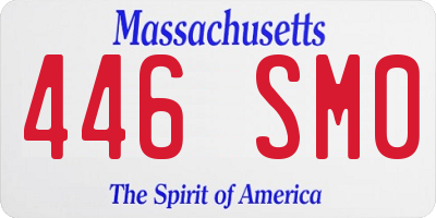 MA license plate 446SM0