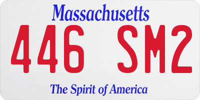 MA license plate 446SM2