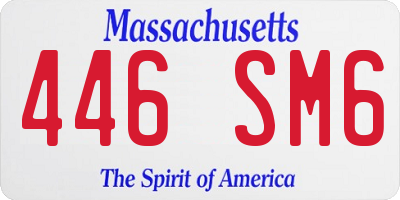 MA license plate 446SM6