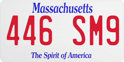 MA license plate 446SM9