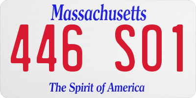 MA license plate 446SO1