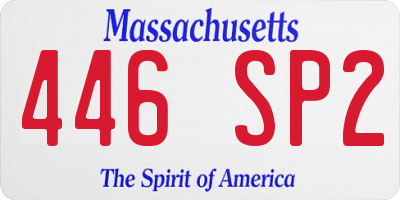 MA license plate 446SP2